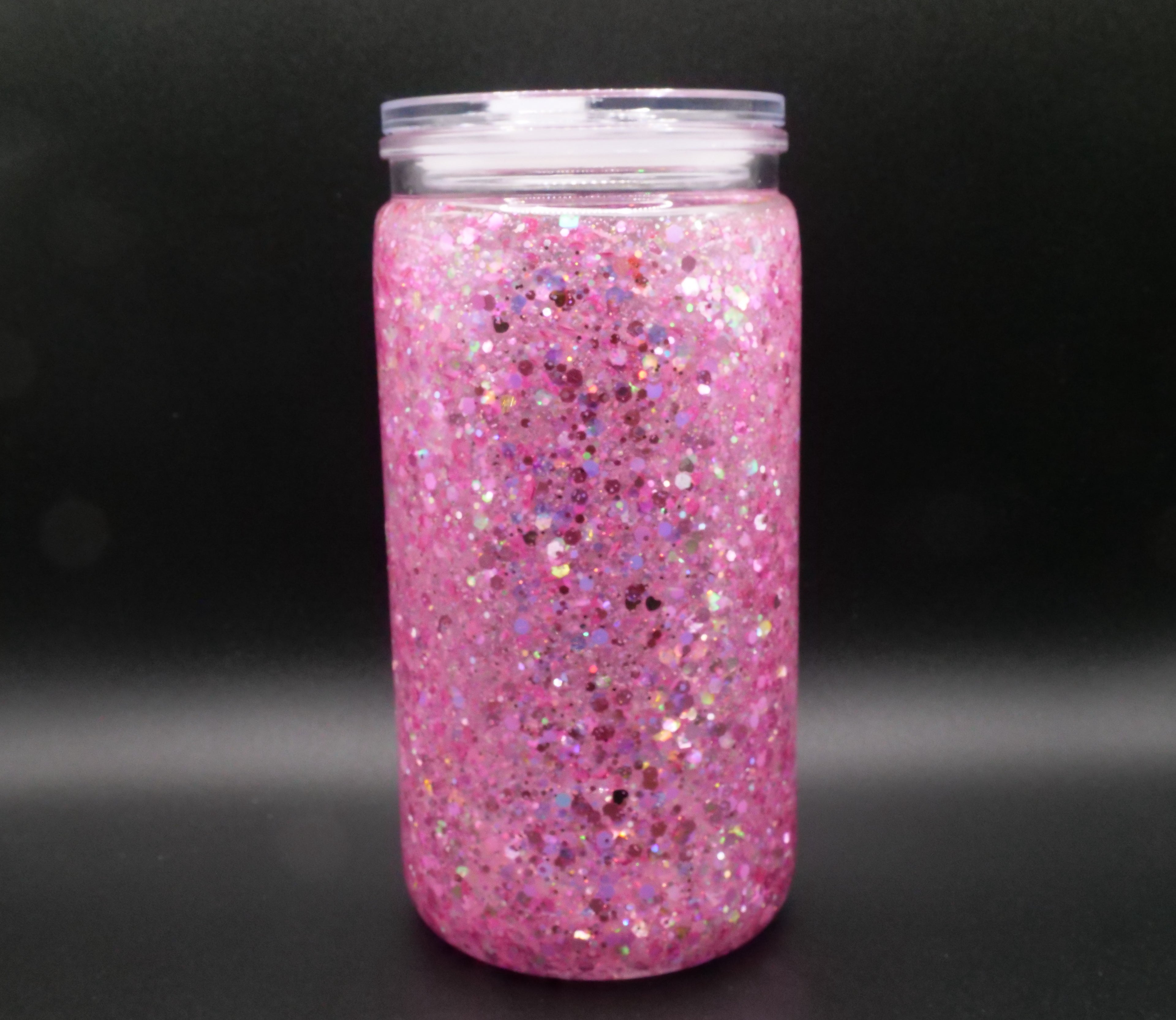 Acrylic 16oz Pink Glitter