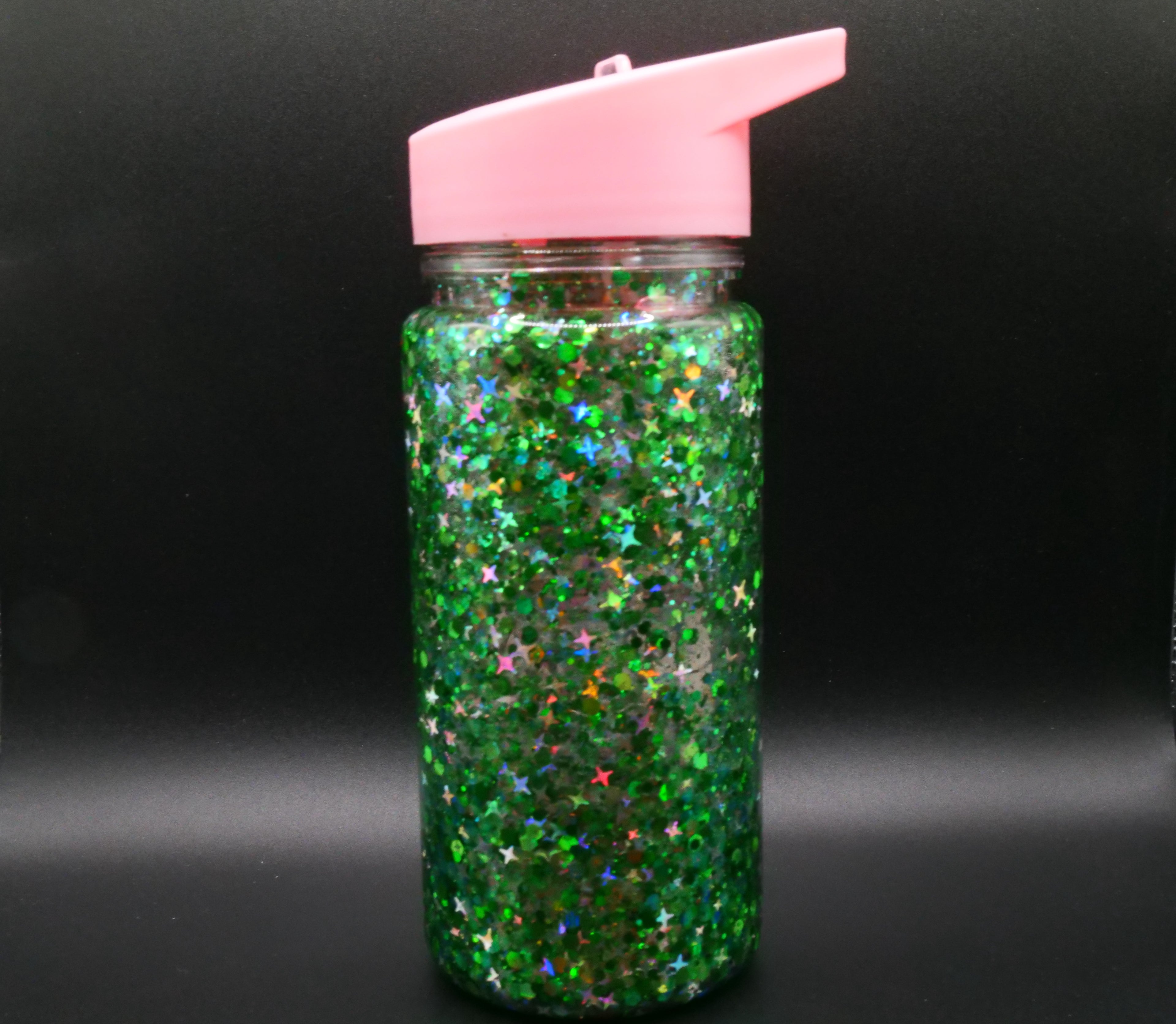 Kids 10oz Green Glitter