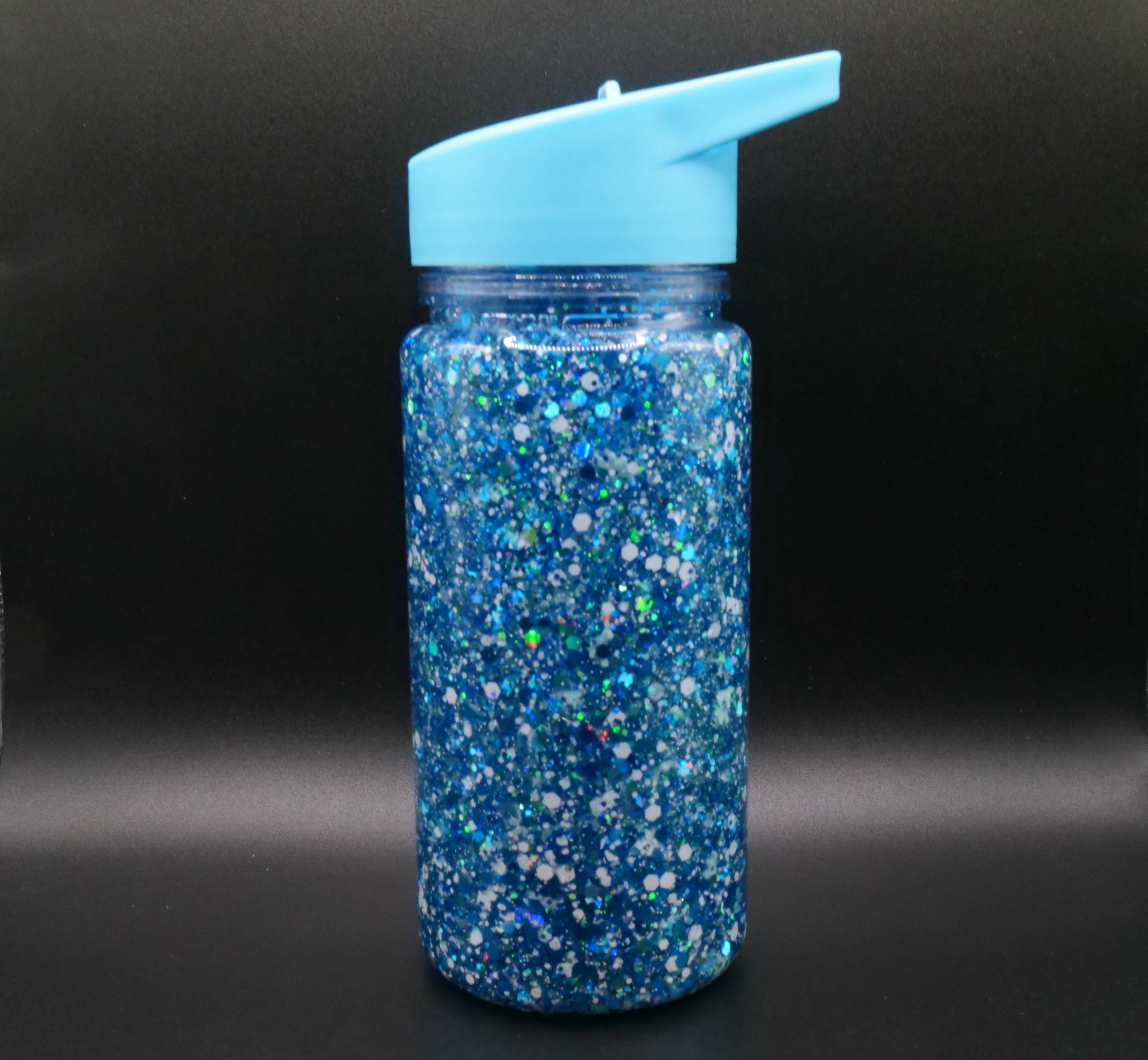 Kids 10oz Blue Glitter