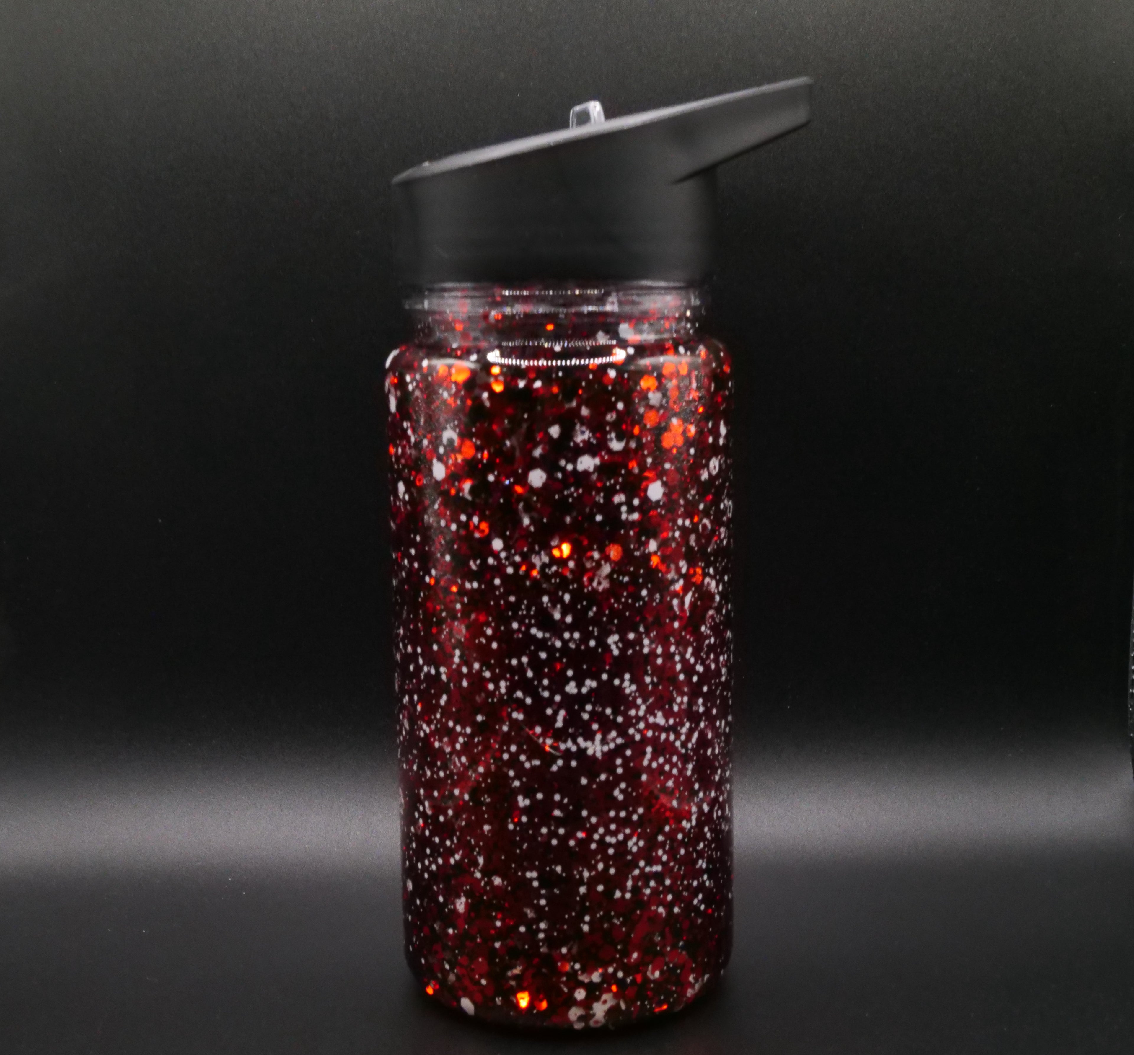 Kids 10oz Red Glitter