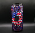 Glass 16oz Glitter (4th of July)
